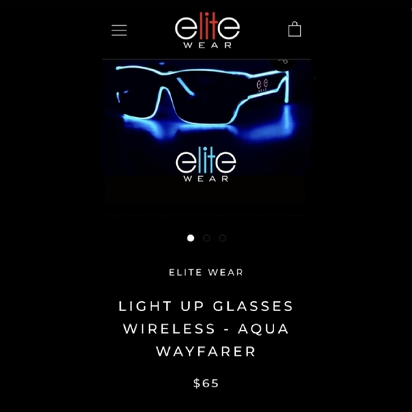 {SOLD} Elite Eyewear Wireless Light-Up Shutter Shades (Blue/White Frame) - Picture 8 of 8